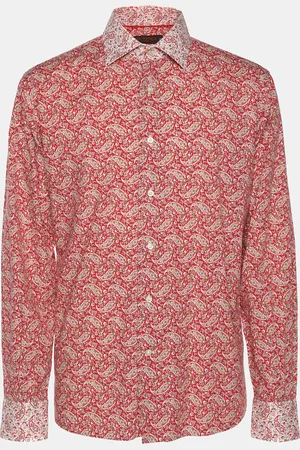 Etro Printed Cotton Long Sleeve Shirt M