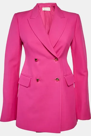 VALENTINO Wool Rockstud Single Breasted Blazer S