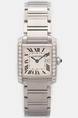 Cartier Customised Diamond Stainless Steel 2465 Quartz Women