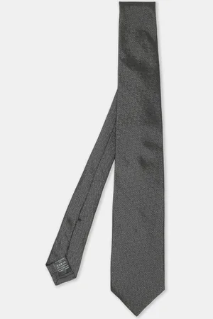 Dunhill Dark Woven Motif Silk Tie