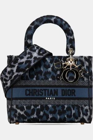Dior Mizza Medium Embroidered Canvas Leopard Lady D Lite Bag