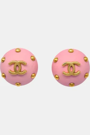 CHANEL Button Clip-On Earrings