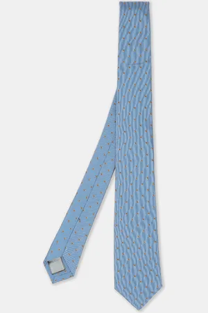 Dunhill Micro Diamond Motif Embroidered Silk Tie