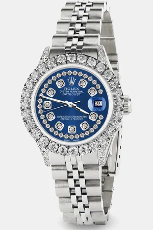 Rolex Custom Cobalt 2.35CT Diamond Stainless Steel Datejust Automatic Women