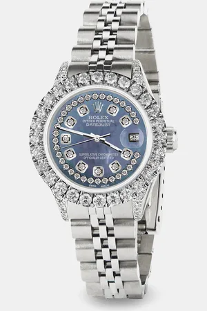 Rolex Custom Black 2.35CT Diamond Stainless Steel Datejust Automatic Women
