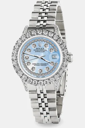 Rolex Custom Flower 2.35CT Diamond Stainless Steel Datejust Automatic Women