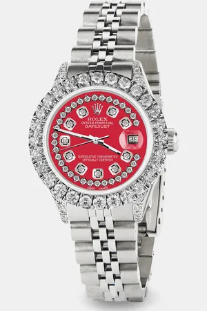 Rolex Custom Scarlet 2.35CT Diamond Stainless Steel Datejust Automatic Women
