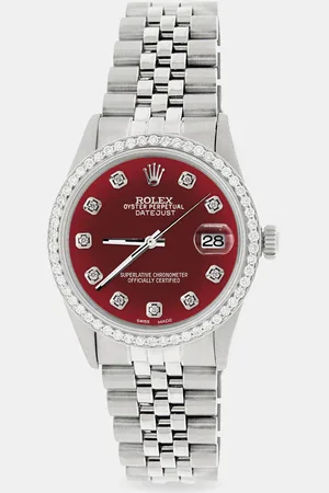 Rolex Custom Merlot 1.1CT Diamond Stainless Steel Datejust Automatic Men