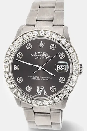 Rolex Custom Rhodium 1.62ct Diamond Stainless Steel Datejust Automatic Women
