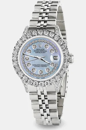 Rolex Custom MOP 2.35CT Diamond Stainless Steel Datejust Automatic Women