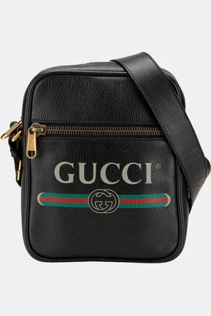 Gucci Leather Logo Crossbody Bag