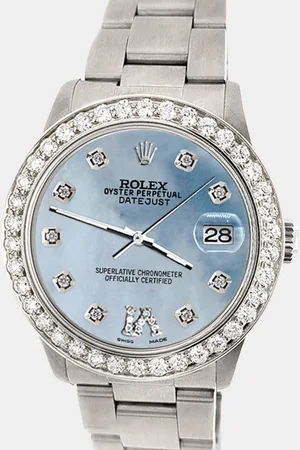Rolex Custom Sky MOP 1.62ct Diamond Stainless Steel Datejust Automatic Women