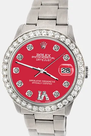 Rolex Custom Scarlet 1.62ct Diamond Stainless Steel Datejust Automatic Women