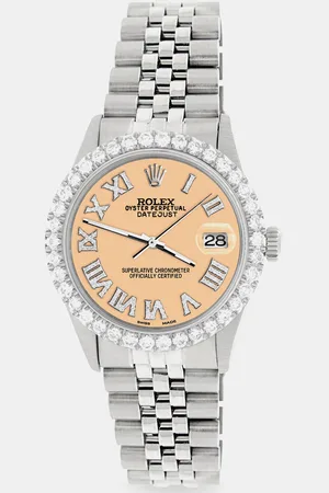 Rolex Custom Mustard 3.3CT Diamond Stainless Steel Datejust Automatic Men