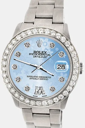 Rolex Custom 1.62ct Diamond Stainless Steel Datejust Automatic Women