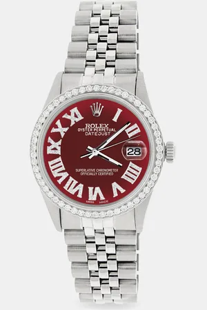 Rolex Custom Merlot Diamond Stainless Steel Datejust Automatic Men