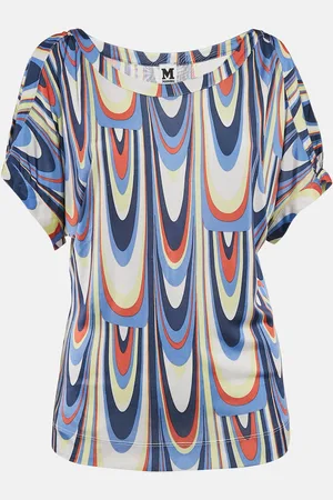 M Missoni Printed Jersey Cold-Shoulder Top M