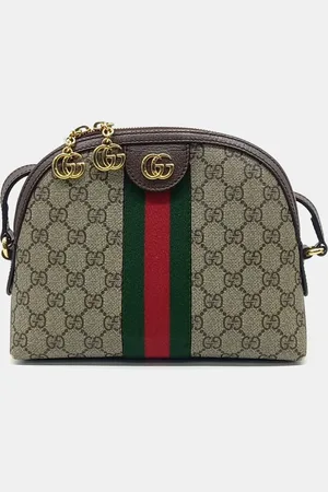 Gucci Brown PVC Ophidia Supreme Crossbody Bag