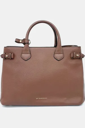 Burberry Leather Banner Medium Satchel Bag