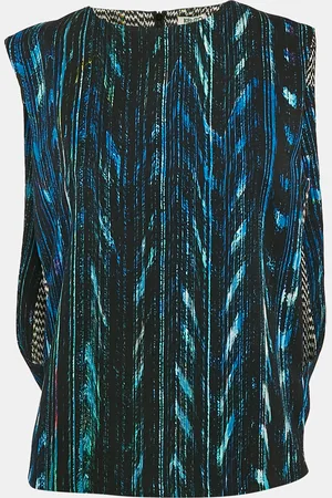 Kenzo /Multicolor Textured Synthetic Round Neck Sleeveless Top M