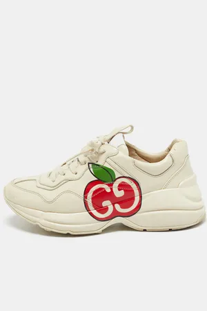 Gucci Leather Rhyton Low Top Sneakers Size 37.5