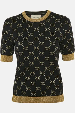 Gucci GG Supreme Jacquard Lurex Knit Sweater M
