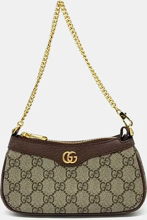 Gucci Brown Coated Canvas Ophidia Mini Bag
