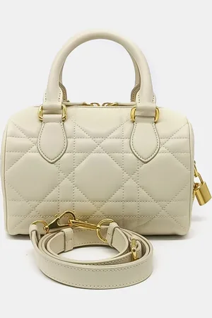 Dior Ivory Leather Groove 20 Shoulder Bag