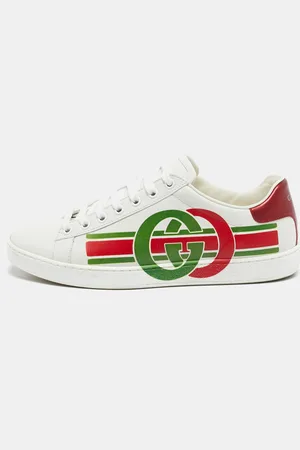 Gucci Leather Interlocking G Ace Sneakers Size 37.5
