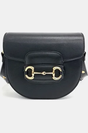 Gucci Leather 1955 Horsebit Round Mini Bag