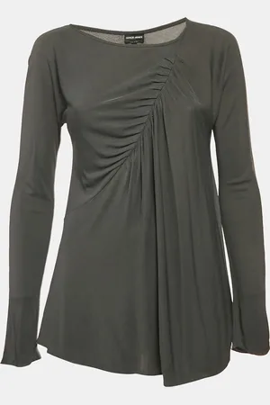Giorgio Armani Jersey Ruched Top M
