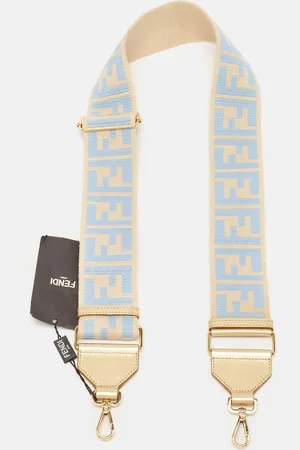 Fendi /Blue Zucca Canvas and Leather Strap You Shoulder Bag Strap