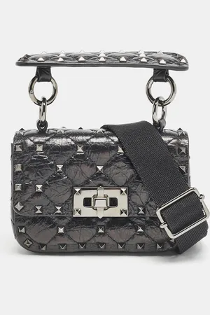 VALENTINO Leather Micro Rockstud Spike Crossbody Bag