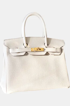 Hermès Mushroom Togo Leather Gold Finish Birkin 30 Bag