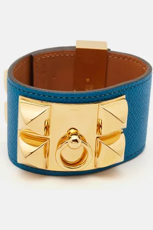 Hermès Hermès Collier De Chien Leather Gold Plated Bracelet