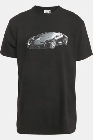 Vetements Super Car Print Cotton Crew Neck Oversized T-Shirt S