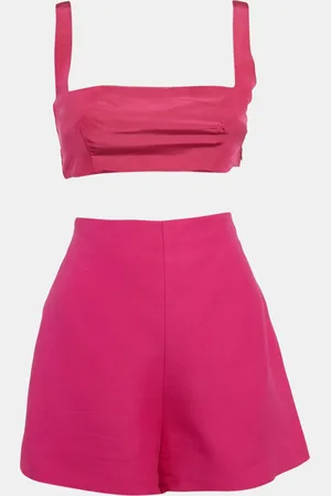 VALENTINO Silk and Wool Blend Top and Shorts Set S/M