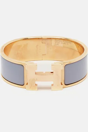 Hermès Clic Clac H Enamel Rose Gold Plated Bracelet