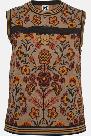 M Missoni Floral Pattern Knit Sleeveless Top L