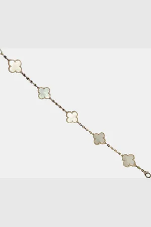 Van cleef 5-Motif Bracelet Gold White Mother-of-Pearl