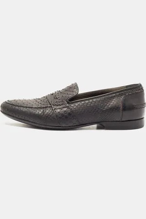 Lanvin Python Leather Penny Loafers Size 41