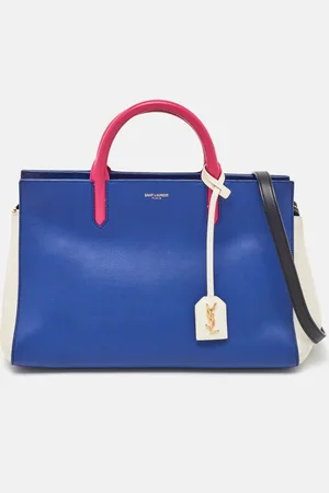 Saint Laurent Saint Laurent Leather Rive Gauche Cabas Small Tote