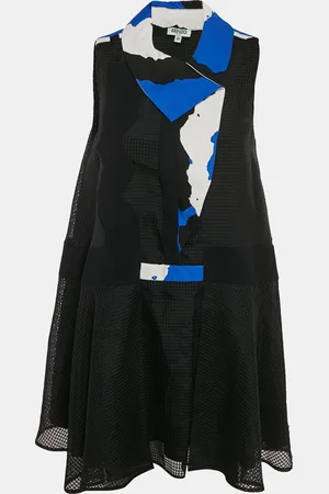 Kenzo Embroidered Tulle Sleeveless Mini Dress M