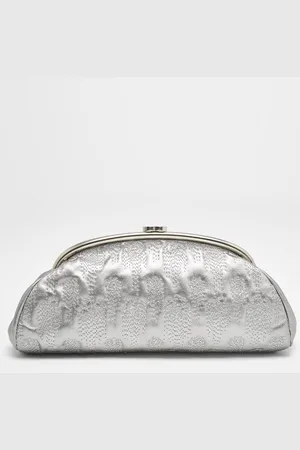 CHANEL Embroidered Leather CC Frame Clutch