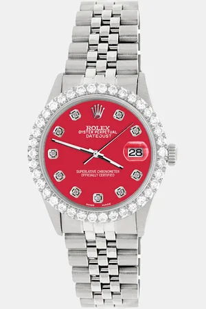 Rolex Custom Scarlet 3.05CT Diamond Stainless Steel Datejust Automatic Men