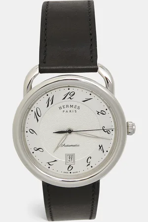 Hermès Hermès Stainless Steel Steel Leather Arceau AR7.710 Men