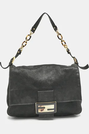 Fendi Shimmer Leather Large Mama Forever Flap Shoulder Bag