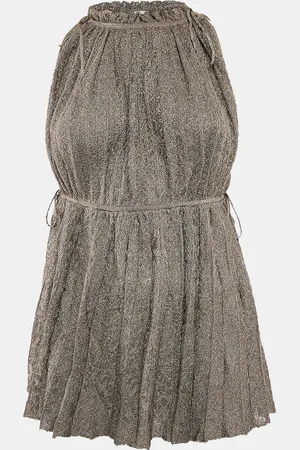 M Missoni Lurex Knit Pleat Detail Sleeveless Top L