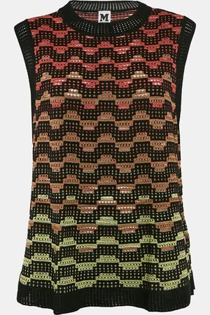 M Missoni /Green Patterned Knit Tank Top L