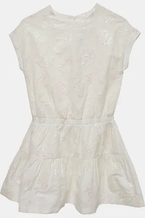 Kenzo Lurex Jacquard Flounce Dress 10 Yrs
